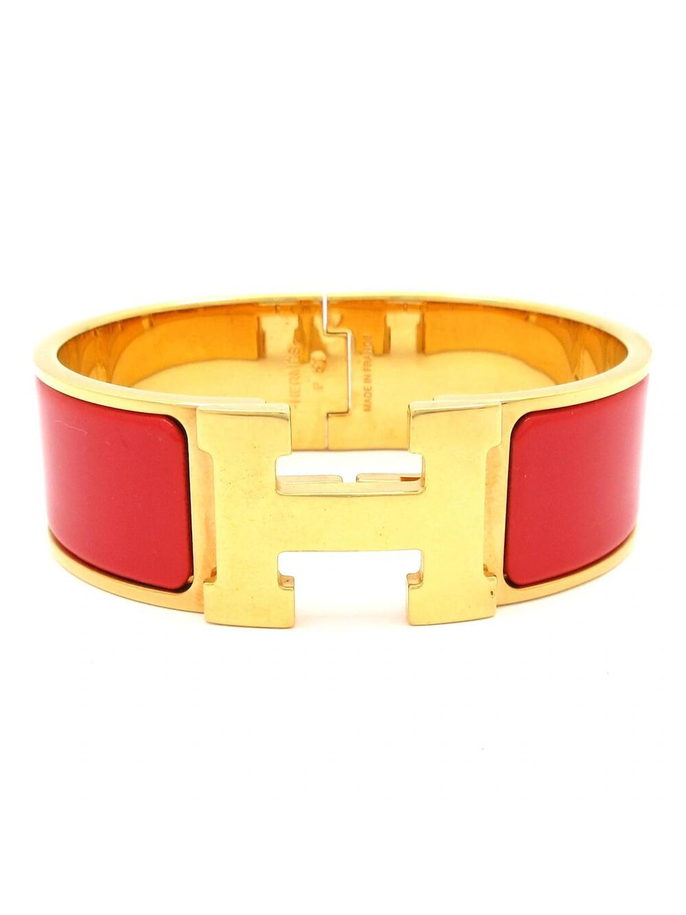 Hermes Clic Clac Gold Red Hardware #367173H76B